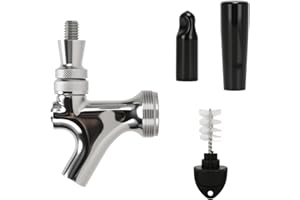 Roastove Beer Faucet, Draft Beer Tap Kegerator Faucet Beer Keg Tap, Well-Pouring, Fits for American Beer Shanks and Kegerator