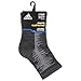 adidas Men's High Quarter Socks (2 Pack), Night Grey Onix/Grey/Shock Mint, Men's Shoe 6-12