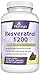 1200 mg Resveratrol by Natrogix - 60 Veggie Caps - Potent Antioxidant, Promotes Healthy Blood Sugar Levels, Immune System & Anti-Ageing w/ Green Tea, Acai & Grape Seed Extract