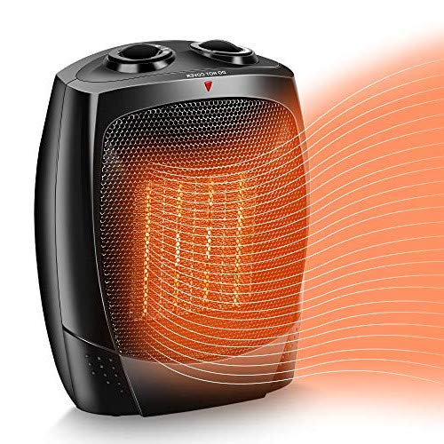 Air Choice Electric Space Heater 1500W Portable Electric Heater, Up to 200 sqft,Tip-Over & Overheat Shut-Off,3 Modes Adjustable, Personal Mini Ceramic Room Heater with Adjustable Thermostat
