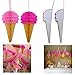 Pink Hanging Honeycomb Ice Cream Decorations - Pack of 8 - Summer Ice Cream Party Hanging Tissue Paper Decorations Are Great For Parties And Events
