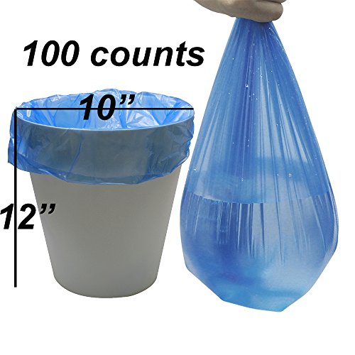 Garbage Bags 100 Counts Durable Tall Kitchen Trash Bags Small,1.3 Gallon