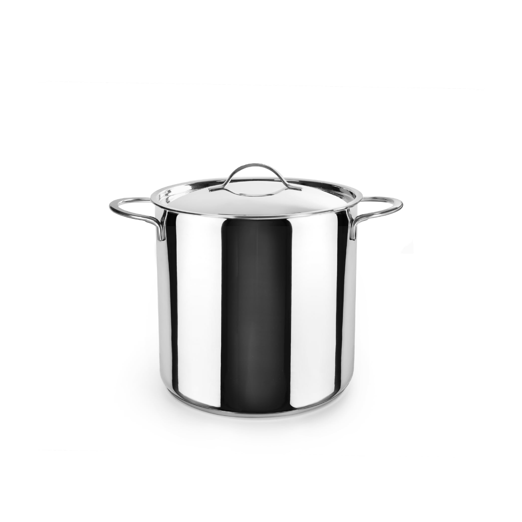 IBILI Noah Deep Stock Pot with Lid, 18 cm, 18/10 Stainless Steel, Suitable for Induction Hobs