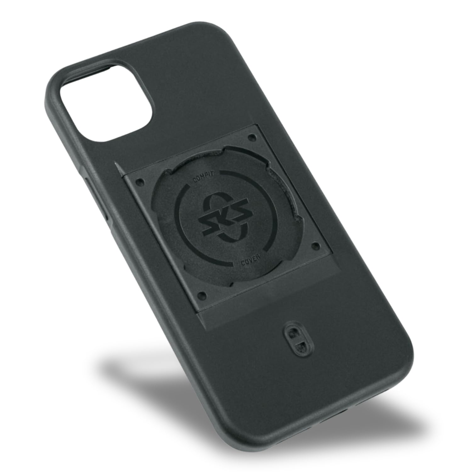 SKS GERMANY Compit Cover for iPhone 14 Plus Mobile Phone Case with Attachment for Compit System (Comfortable Feel, Shock-Absorbing, with Mounting Device, Made of Wear-Resistant Plastic) black