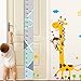 bingolar Kids Growth Chart, Children Height Chart Growth Wall Chart Height Wall Chart Art Hanging Rulers for Kids Bedroom Nursery Wall Decor Removable Height and Growth Chart(Blue 7.9 x 79in)