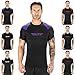Elite Sports New Item Standard Short Sleeve Compression, Mma, Bjj, No Gi, Cross Training Rash Guard, X-Large, Purple