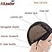 Black Double Lace Wig Caps For Making Wigs Hair Net with Adjustable Straps Swiss Lace from AliLeader
