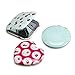 BMC Womens 3 pc Mixed Design Heart Flower Alloy Metal Folding Compact Travel Pocket Beauty Makeup Mirror Set