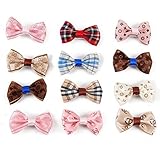 Pawz Road 12pc/lot Pet Colourful Single Bow Dog Hair Clips Random Color
