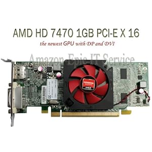 AMD radeon HD 7470 1GB 1024MB low profile video card with display port and DVI for SFF / slim desktop computer Click Here
