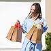 Paper Bags with Handles Bulk [400 Bags] 6.25x3.5x8. Ideal for Shopping, Packaging, Retail, Party, Craft, Gifts, Wedding, Recycled, Business, Goody and Merchandise Bag (Brown)