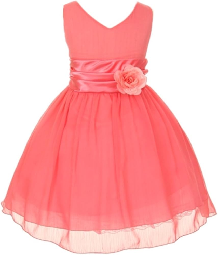 coral flower girl dresses amazon