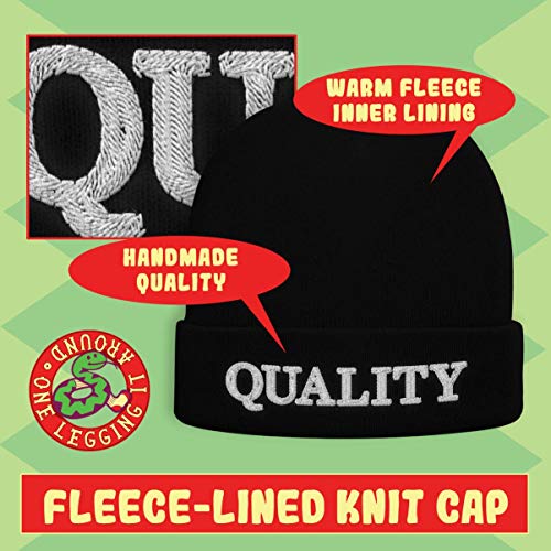 One Legging it Around #Gudgeon - Soft Hashtag Adult Beanie Cap, Black