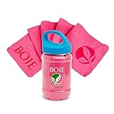 BOJE Chill Cooling Towel - Innovative Material Cools As Moisture Evaporates! Available in BLUE or PINK! * New Design CLIP CAP *Includes Bonus e-book Package! LIFETIME GUARANTEE!
