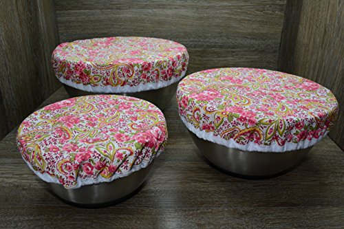 Eco-Friendly // Reusable // Bowl Covers // Set of 3 // Spring Bouquet