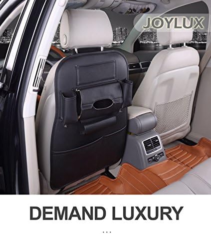 JOYLUX Leather Backseat Organizer Quality Seat Protector For The Luxury Car Multipurpose Use as Auto Seat Back Protector, Kick Mat and Leather Car Organizer © ™