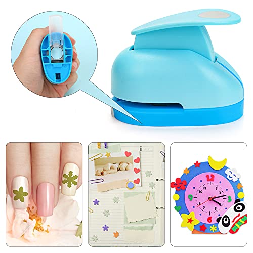 LoveInUSA Hole Punch Set, 6PCS Kids Paper Craft Punches Decorative Snowflake Star Circle Hole Puncher for Crafting Scrapbook Nail Designs