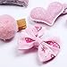 KOONY Baby Girls Hair Clips Hair Bow Barrettes Alligator Clips Hair Accessories (PinkA)