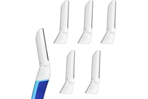 CKONXE Replacement Blades Compatible with Billie Razor, 5 Pack Stainless Steel Dermaplane Refill Heads for Facial Hair, Peach Fuzz & Eyebrows