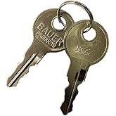Gordon Glass&reg; Bauer Products J327 Replacement Keys for Bauer Products T-Handles, Camper Toppers, Camper Shells and Truck Caps - Set of Two Bauer Products Keys with Zerust Technology Protective Bag