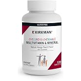 Kirkman Kids Chewable Multivitamin &amp; Mineral Tablets, 120 Count | Supports Healthy Growth &amp; Development, Essential Vitamins &amp; Minerals, Bone, Immune, Energy &amp; Thyroid Nutrient Support