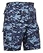 Rothco Tactical BDU Shorts - Rugged Outdoor Hiking Camping Cargos Comfortable - Sky Blue Digital Camo - Medium