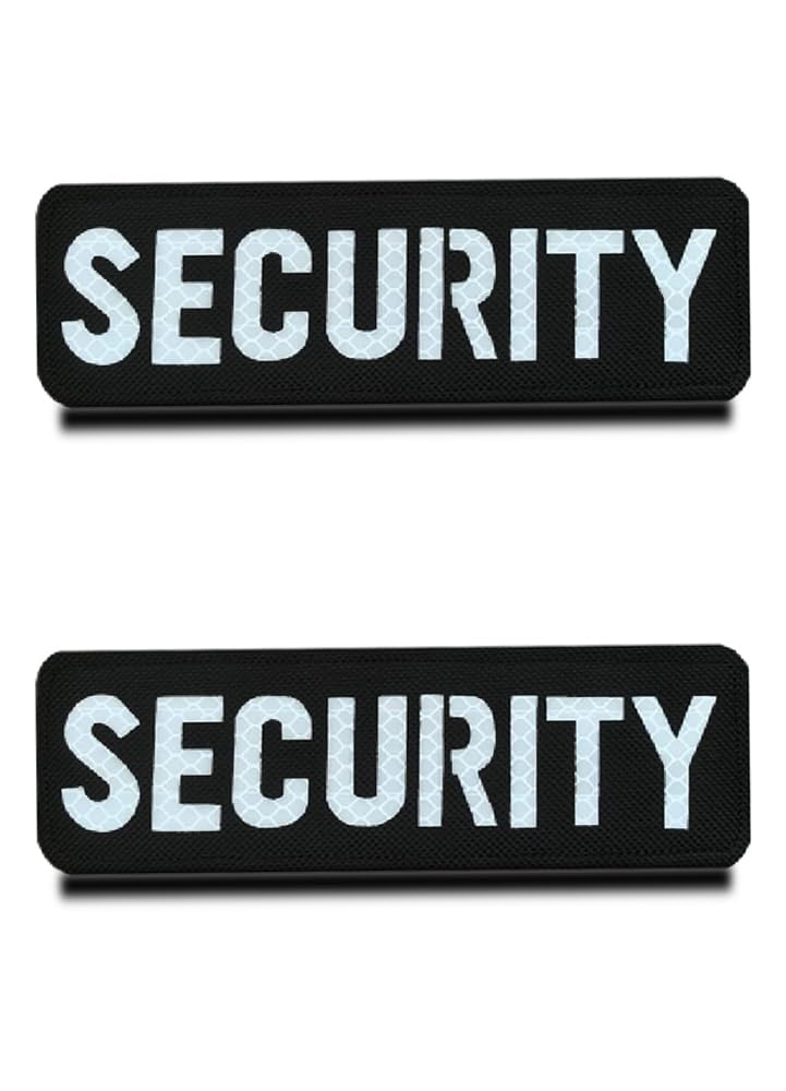 2 PCS Reflective British Union United Kingdom Security Patch Infrared IR Morale Security Badge Tactical Military Uniform Fastener Emblem for Backpack Jacket Clothes Vest Dog Harness