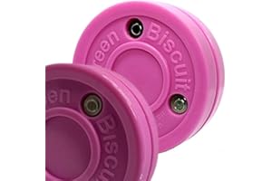 Green Biscuit Hockey Pucks 2 Pack Passer - Street Hockey Puck - Pink | Off-Ice Stickhandling and Passing Puck