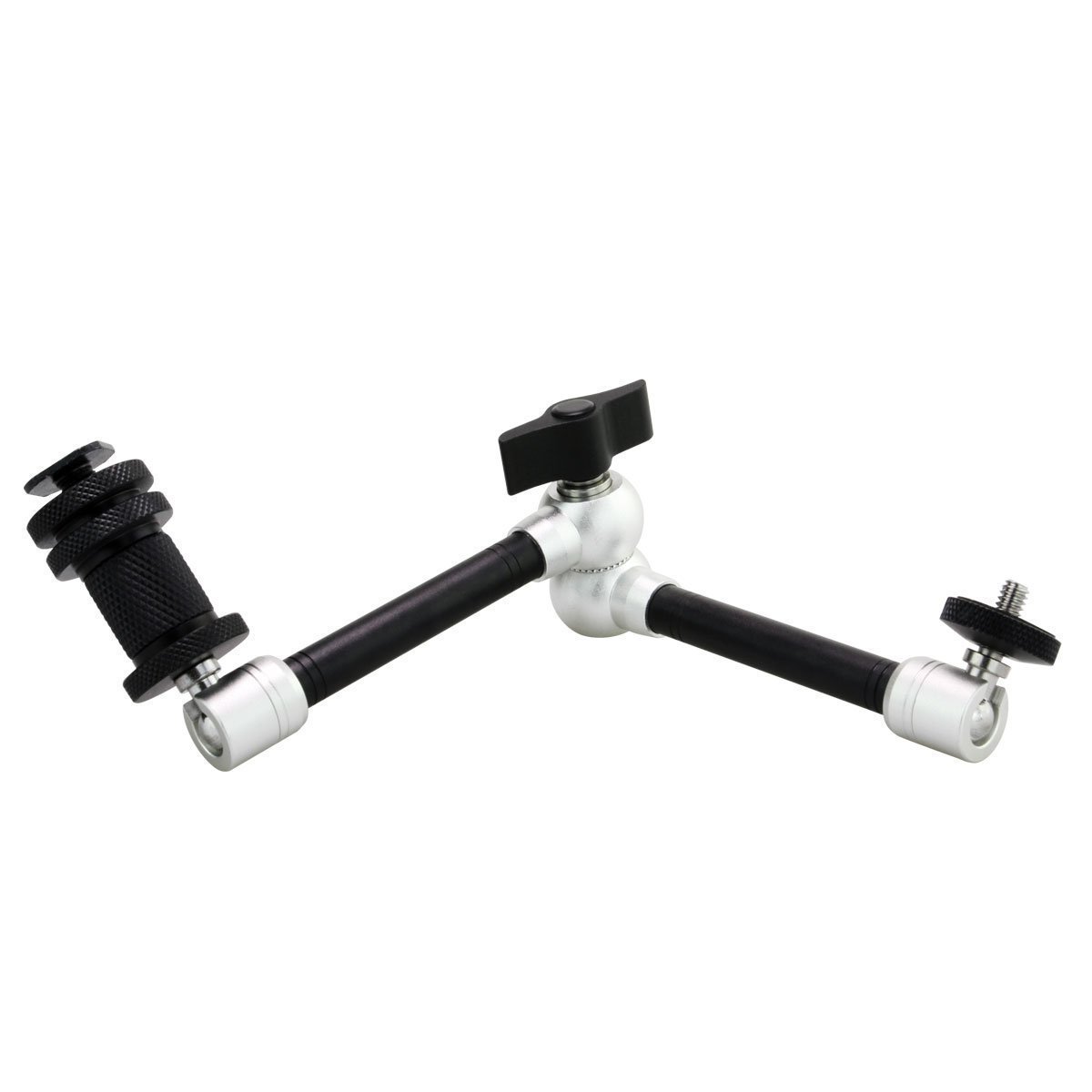 Magic Arm, CAM-ULATA 11 Zoll Einstellbar Reibung Articulating Magic Arm für Hot Shoe Mount DSLR Kamera Rig LCD DV Monitor / LED Leuchtet Taschenlampe Dolly Auto, Silber, 28cm / 11 \