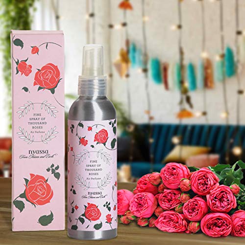 Nyassa Like A Fine Spray of Thousand Roses Air Perfume 180 ml. Pure and Natural with no Parabens, Silicons, Petroleum. Alcohol Free. Strong Floral Notes with The Intricate Aroma of Roses.