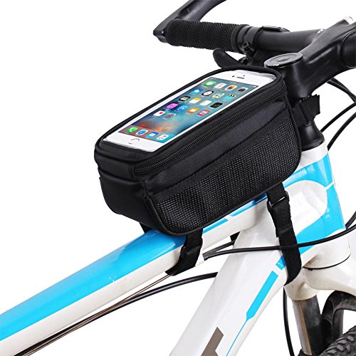 image for UEB Bicycle Cycling Bike Frame Front Tube Waterproof Mobile Black Bag 