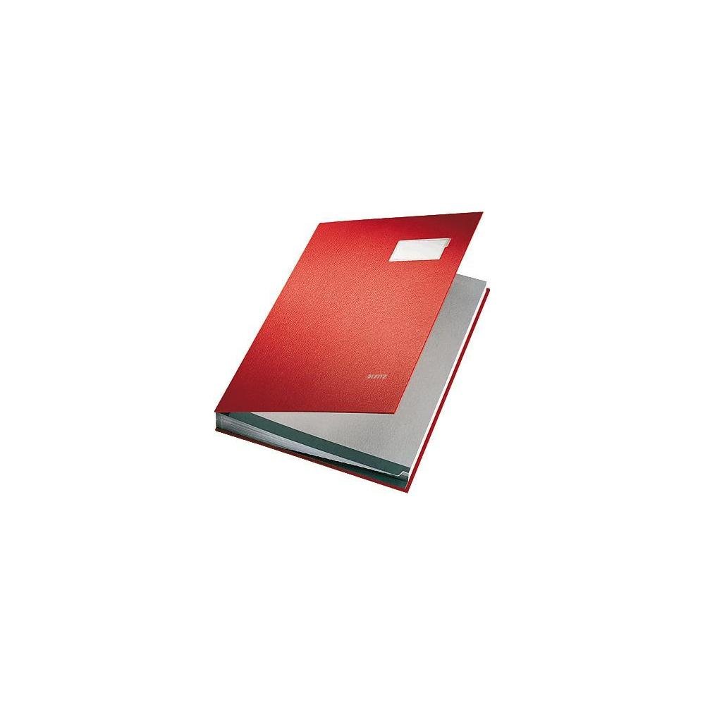 Leitz Expandable Signature Book with 20 Card Dividers, A4, Red, 57000025
