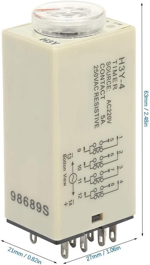 Time Relay AC 220V 5A Power On Delay Timer Relay 0-60 Minutes, relay, relay - Image 3