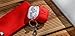 PodPocket Scoop AirPod Storage Case with Protective Translucent Silicone and Impact Protection Blazing Red