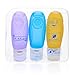 Kitdine Portable Soft Silicone Travel bottles Set (blue+Yellow + Purple)