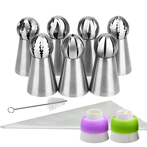 20pcs baking supplies, yihong cake decorating tips kits with 7 ic…