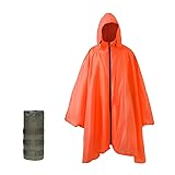 Nomadnia Plus Size Adult Rain Poncho with Hood and