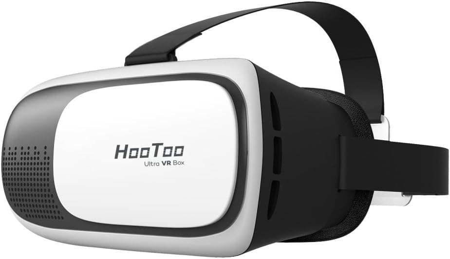 HooToo 3D VR Headset Virtual Reality Glasses (Focal and Pupil Distance Adjustable Headset for iPhone Samsung Moto LG Nexus HTC, Black/White)