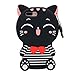 Joyleop Black Cat Case Compatible with Phone 5 5C 5S SE,Cute 3D Cartoon Animal Cover,Kids Girls Fun Soft Silicone Rubber Kawaii Character Unique Cases,Fashion Shockproof Skin Protector for iPhone5