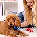 Pet Grooming Glove, Horhin Gentle Deshedding Brush Glove Efficient Hair Remover Brush Bathing Grooming Massage Gloves for Dogs, Cats & Horses with Long & Short Fur,Enhanced Five Finger Design-One Pair