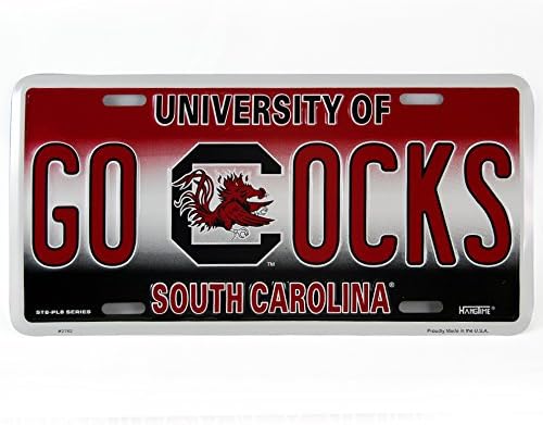 South Carolina GO COCKS Gamecocks Logo License Plate Wall Tag