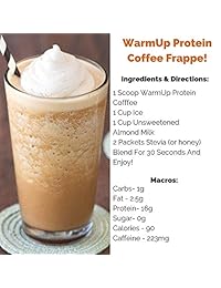 WarmUp All Natural High Protein Coffee Powder | Made Iced, Hot, Or Blended | Shake, Smoothie, Latte...