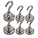 Heavy duty magnets, Magnetic Hooks 25 Pounds and 44 Pounds Pull Force Magnet Bases used for-Neodymium Indoor/Outdoor Magnet Hook , multi purpose Neodymium Magnets declutter your space-Warmtaste