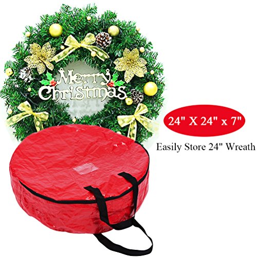 Christmas Wreath Storage Bag Xmas Wreaths Garland Container Bag