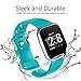 GEAK Sports Bands Compatible with Fitbit Versa/ 2/Lite,Soft Waterproof Wristbands Accessories Compatible with Fitbit Versa Smartwatch for Women Men,3 Pack,Small White/Rose/Teal