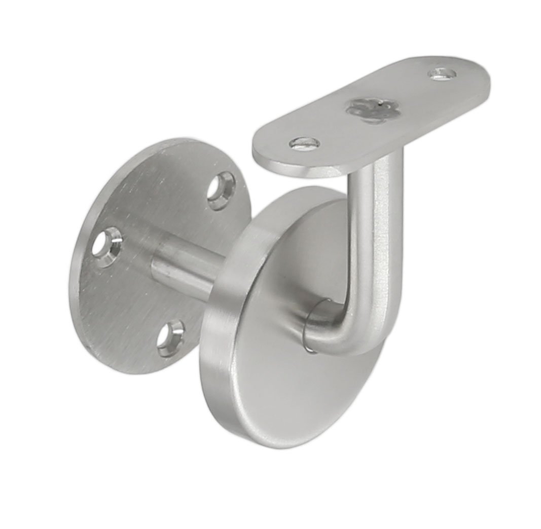 Stainless Steel Wall Mount Stair Handrail Brackets w/ Base Flange Cover
