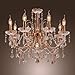 LightInTheBox Elegant Candle Style Crystal Chandelier with 9 Lights Pendent Light Ceiling Light Fixture for Living Room Gold Color Bulb Not Included