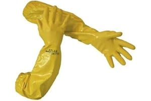 Atlas 772 Nitrile Coated Gloves 26 inch Long Cotton Lined, Chemical Resistant, Water, Pond, Work, Medium