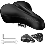 COOWOO 自転車サドル ソフトサドル 超肉厚 低反発サドルクッション お尻痛くない 衝撃吸収 防塵 防水カバー/レンチ/六角棒レンチ付き ロードバイク/マウンテンバイク/クロスバイク用