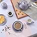 YoungQI Porcelain Tea Coffee Sets with Teapot Sugar Bowl Cream Pitcher Teaspoons and tea strainer for Tea/Coffee, Cups& Saucer Service for 6(Purple)